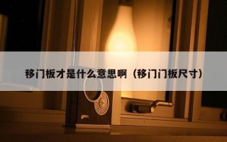 移门板才是什么意思啊（移门门板尺寸）