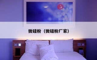 微硅粉（微硅粉厂家）