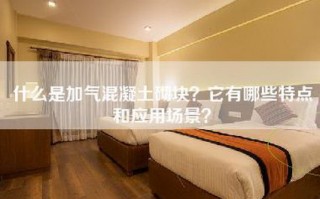 什么是加气混凝土砌块？它有哪些特点和应用场景？