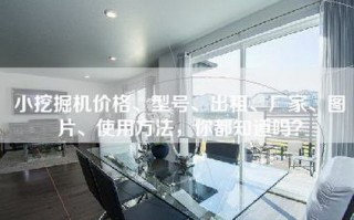 小挖掘机价格、型号、出租、厂家、图片、使用方法，你都知道吗？