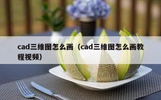 cad三维图怎么画（cad三维图怎么画教程视频）