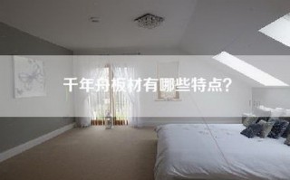 千年舟板材有哪些特点？