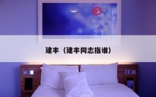 建丰（建丰同志指谁）