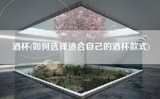 酒杯(如何选择适合自己的酒杯款式)