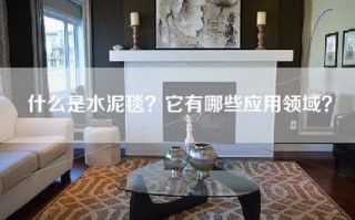 什么是水泥毯？它有哪些应用领域？