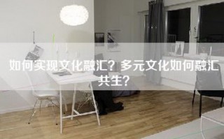 如何实现文化融汇？多元文化如何融汇共生？