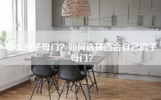 什么是子母门？如何选择适合自己的子母门？