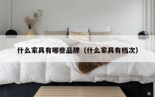 什么家具有哪些品牌（什么家具有档次）