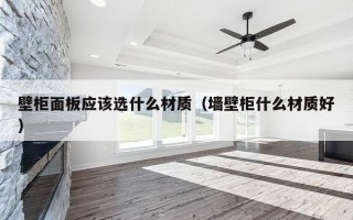 壁柜面板应该选什么材质（墙壁柜什么材质好）