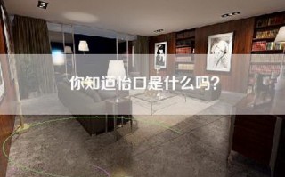 你知道怡口是什么吗？