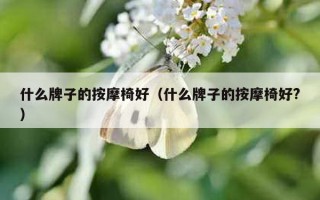 什么牌子的按摩椅好（什么牌子的按摩椅好?）