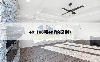 e0（e0和enf的区别）