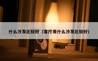 什么沙发比较好（客厅用什么沙发比较好）