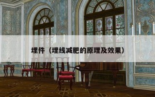 埋件（埋线减肥的原理及效果）