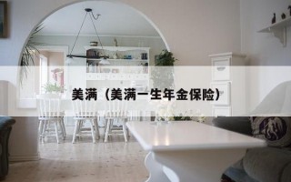 美满（美满一生年金保险）