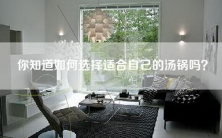 你知道如何选择适合自己的汤锅吗？