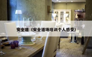 安全道（安全道场培训个人感受）