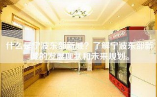 什么是宁波东部新城？了解宁波东部新城的发展现状和未来规划。