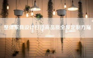 整体家具设计打造高品质全屋定制方案