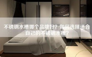 不锈钢水槽哪个品牌好？如何选择适合自己的不锈钢水槽？