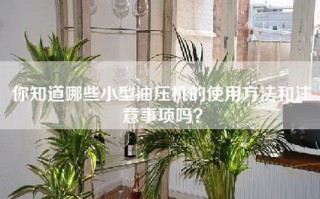你知道哪些小型油压机的使用方法和注意事项吗？