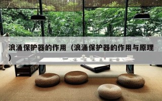 浪涌保护器的作用（浪涌保护器的作用与原理）