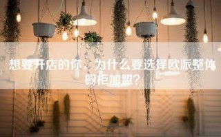 想要开店的你，为什么要选择欧派整体橱柜加盟？