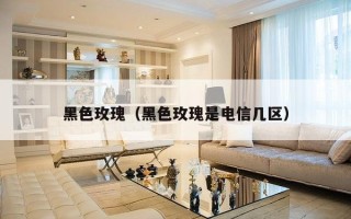 黑色玫瑰（黑色玫瑰是电信几区）