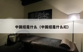 中国结是什么（中国结是什么红）