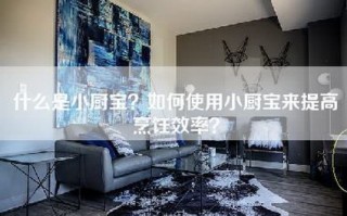 什么是小厨宝？如何使用小厨宝来提高烹饪效率？