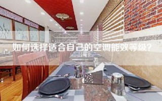 如何选择适合自己的空调能效等级？