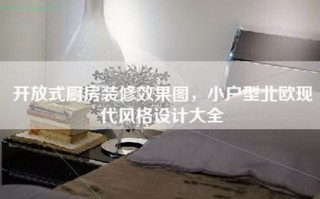 开放式厨房装修效果图，小户型北欧现代风格设计大全