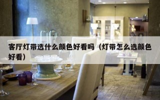 客厅灯带选什么颜色好看吗（灯带怎么选颜色好看）