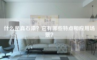 什么是真石漆？它有哪些特点和应用场景？