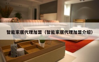 智能家居代理加盟（智能家居代理加盟介绍）