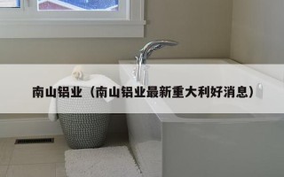 南山铝业（南山铝业最新重大利好消息）