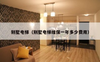 别墅电梯（别墅电梯维保一年多少费用）