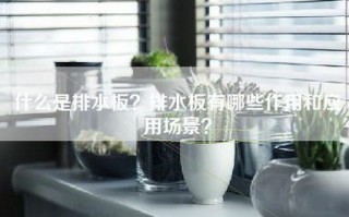 什么是排水板？排水板有哪些作用和应用场景？