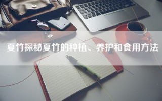 夏竹探秘夏竹的种植、养护和食用方法