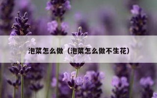 泡菜怎么做（泡菜怎么做不生花）