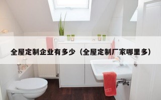 全屋定制企业有多少（全屋定制厂家哪里多）