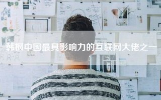 韩枫中国最具影响力的互联网大佬之一