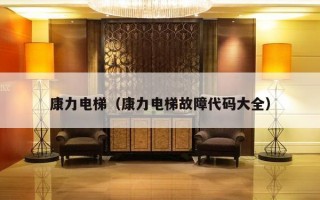 康力电梯（康力电梯故障代码大全）