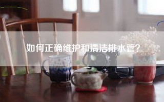 如何正确维护和清洁排水管？