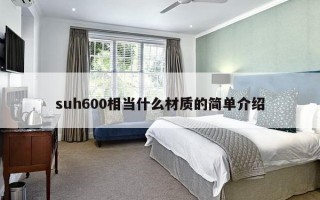 suh600相当什么材质的简单介绍