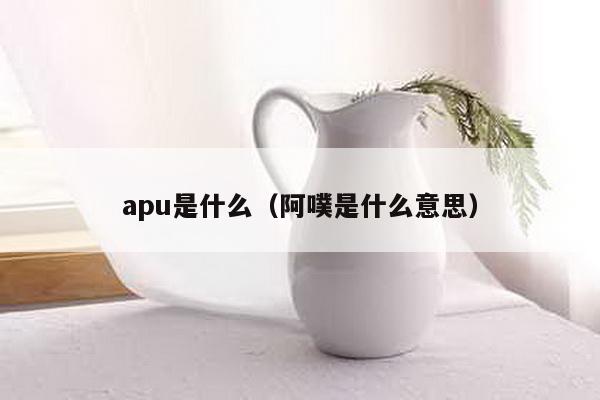 apu是什么（阿噗是什么意思）-第1张图片