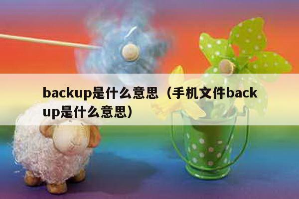 backup是什么意思（手机文件backup是什么意思）-第1张图片