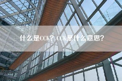 什么是CCK?CCK是什么意思?-第1张图片 什么是CCK?CCK是什么意思?-第1张图片