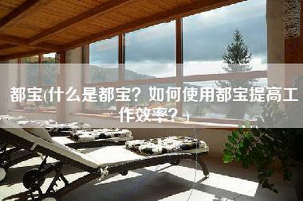 都宝(什么是都宝？如何使用都宝提高工作效率？)-第1张图片