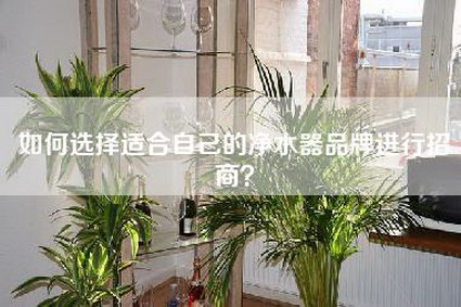 如何选择适合自己的净水器品牌进行招商？-第1张图片